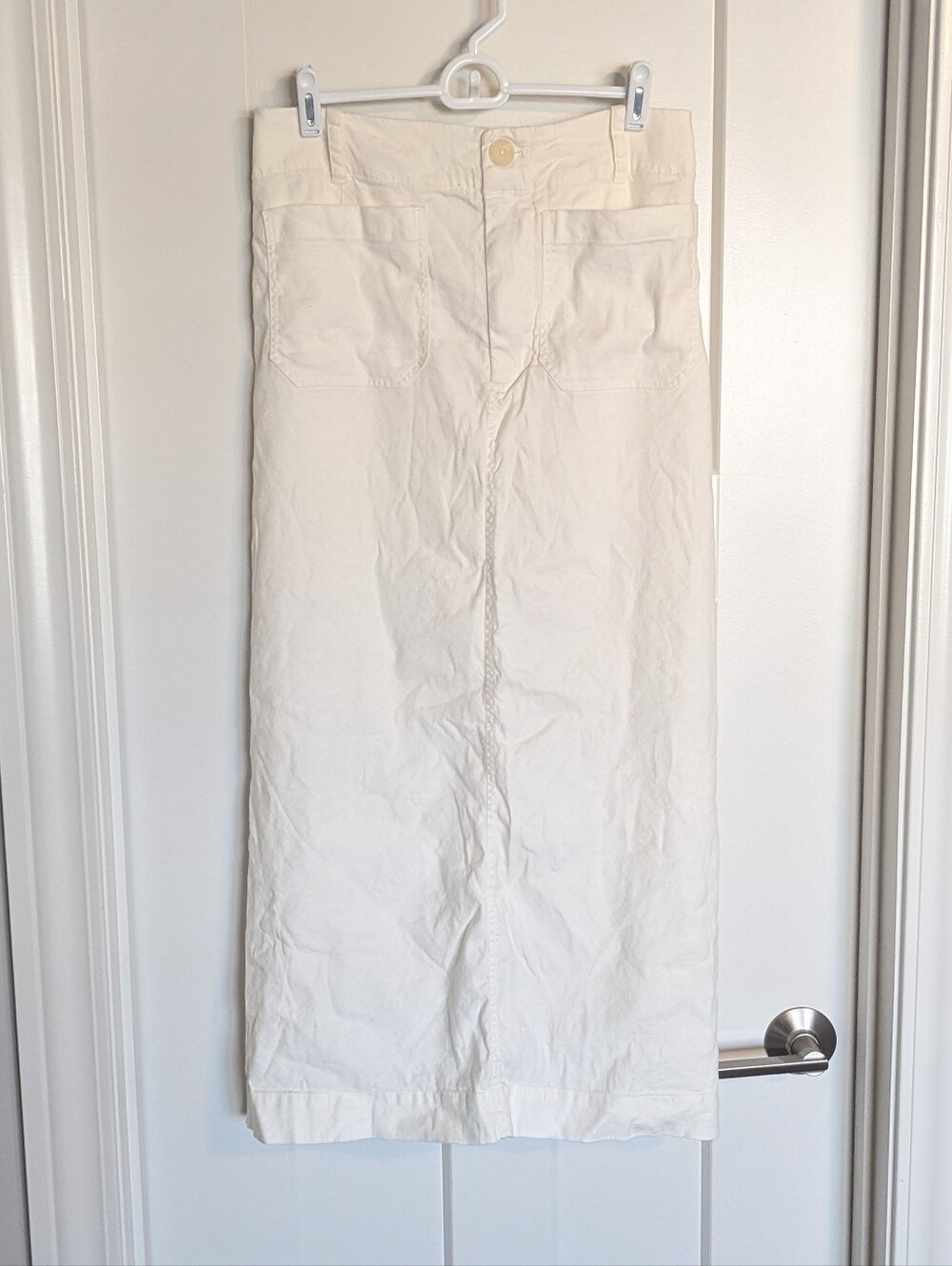 Maeve Colette Linen Blend Maxi Skirt - Off White sz M - Picture 1 of 9